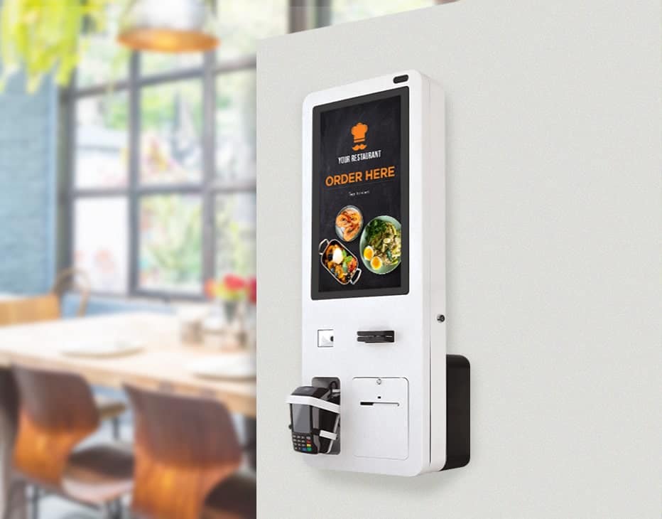 Gemini Wall Mount Kiosk - self ordering system for restaurant - Senor Tech | POS Solution