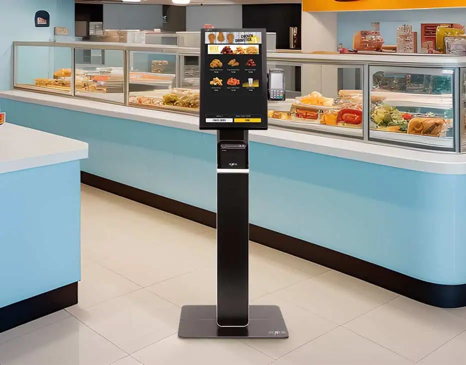 Miki Freestanding Kiosk - self-service kiosks for fast food - Senor Tech | POS Solution